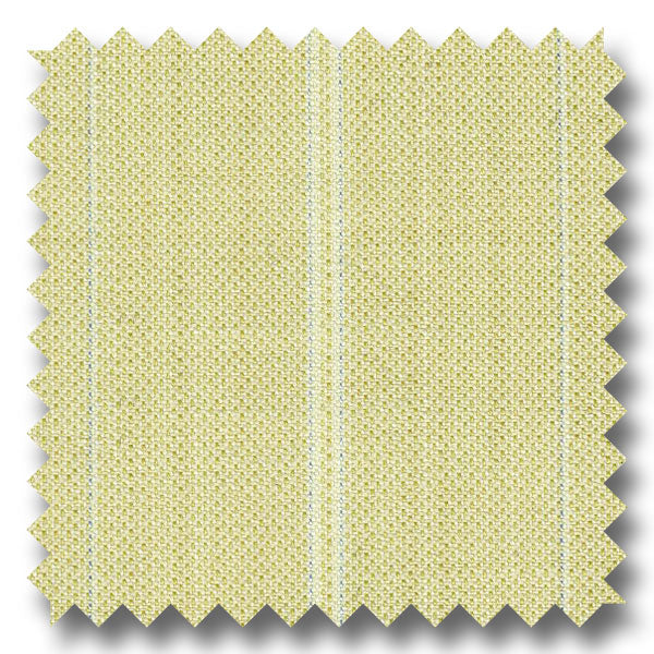 Cream with Baby Blue Stripe Super 130s Merino Wool