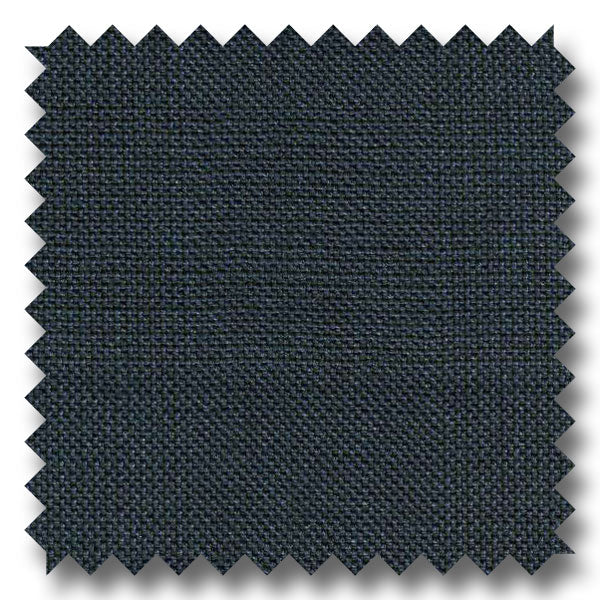 Navy Glen Plaid Check Super 130s Merino Wool