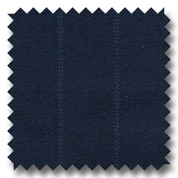 Navy Stripe Super 130s Merino Wool