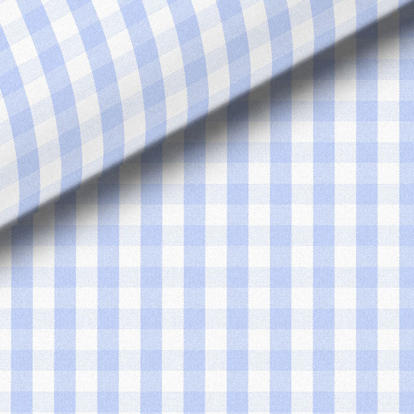 Pale Blue Check Broadcloth Dress Shirt