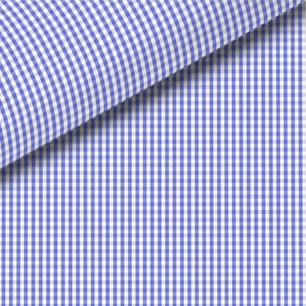Blue Check Broadcloth Dress Shirt