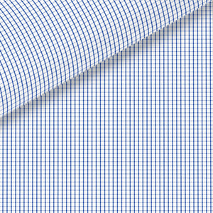 Blue Check Broadcloth Dress Shirt