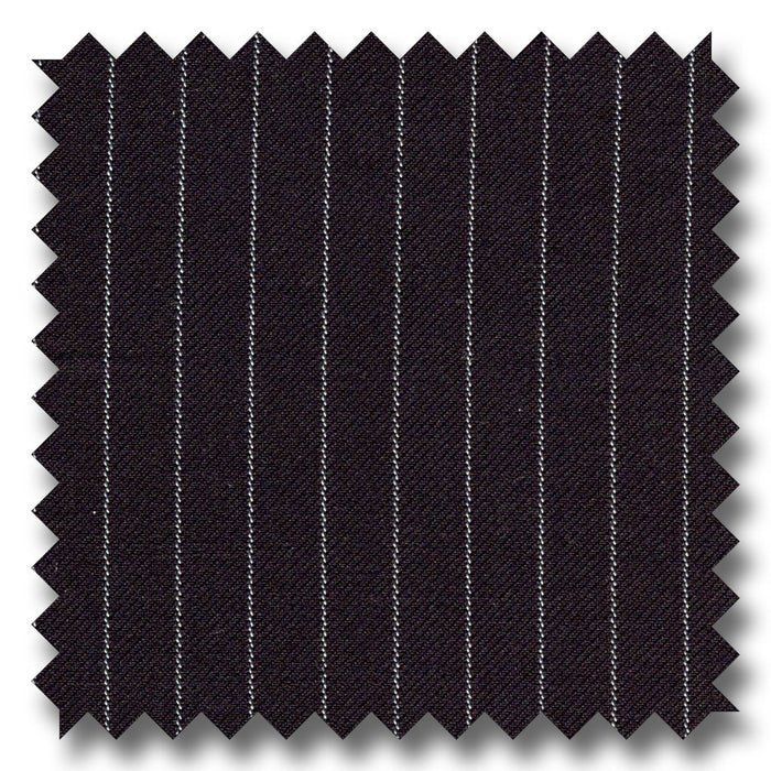 Black Pinstripes 100% Wool