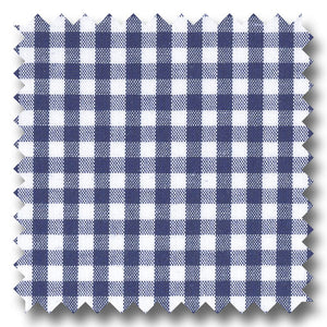 Navy Gingham Check Broadcloth - Custom Dress Shirt