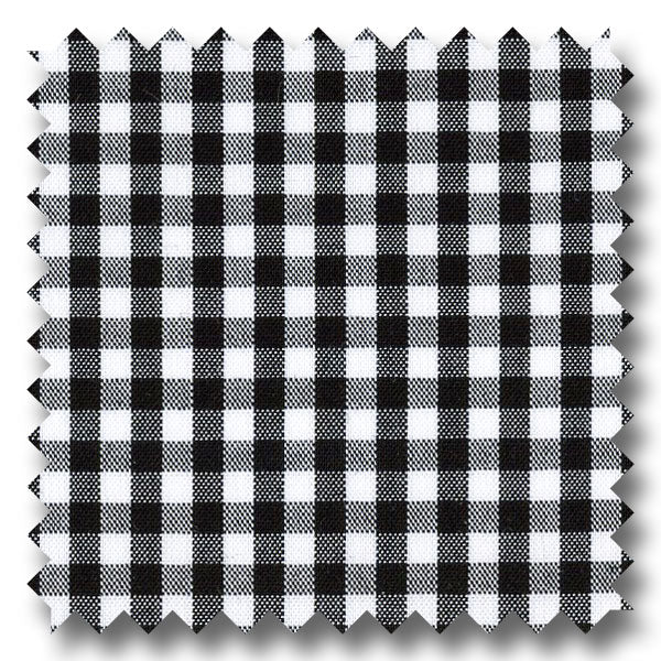 Black Gingham Check Broadcloth - Custom Dress Shirt