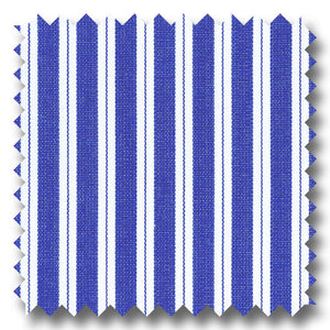 Royal Blue with White Stripe Pinpoint - Custom Dress Shirt