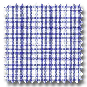 Navy Grid Check Broadcloth - Custom Dress Shirt