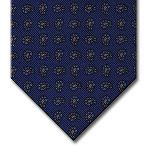 Navy with Medium Blue Paisley Pattern Tie
