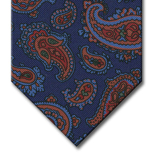 Navy with Red and Brown Paisley Tie