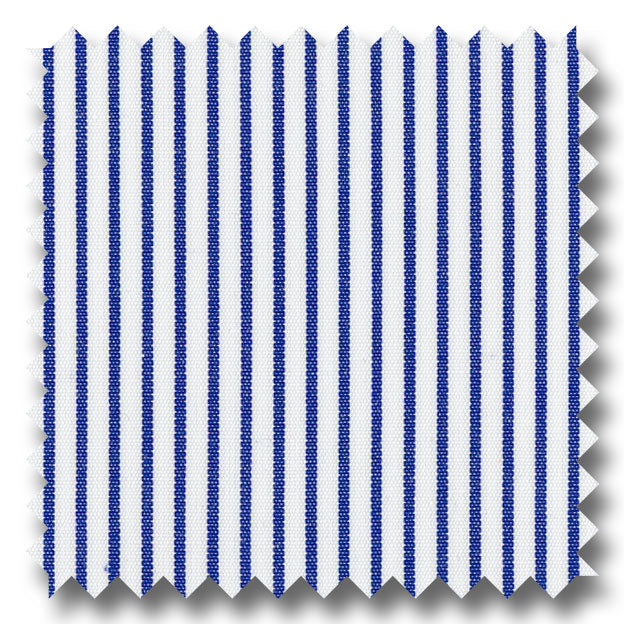 Blue Stripe 2Ply Broadcloth - Custom Dress Shirt