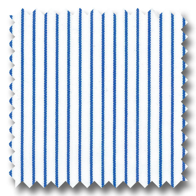 Blue Stripe 2Ply Broadcloth - Custom Dress Shirt