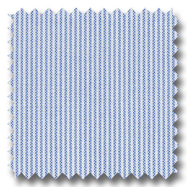 Blue Stripe 2Ply Pinpoint - Custom Dress Shirt
