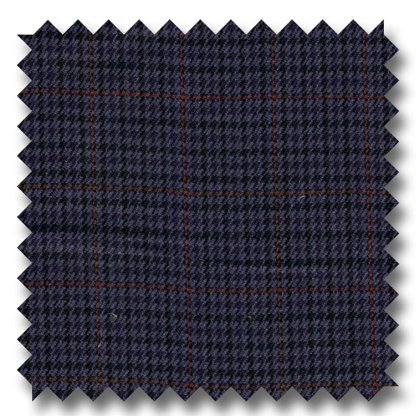 Dark Blue with Rust 100% Wool