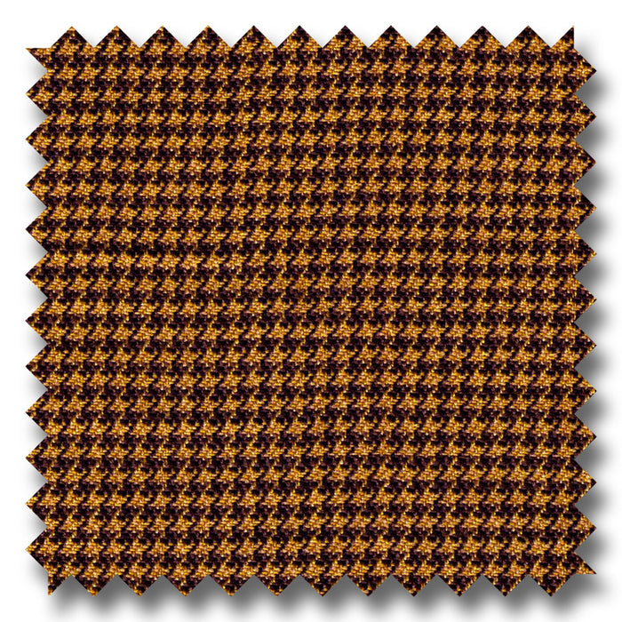 Brown Houndstooth 100% Wool