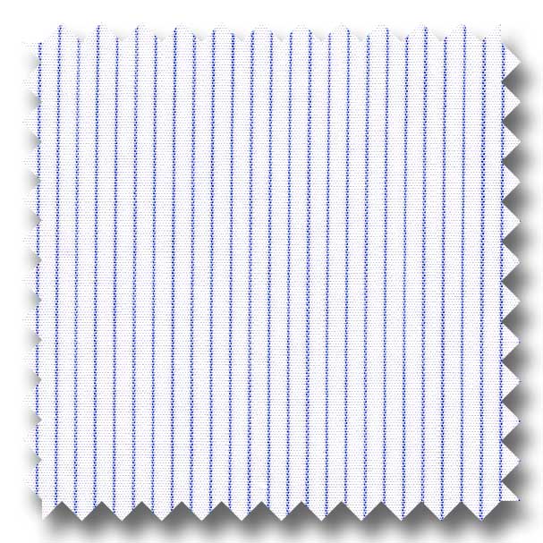 Blue Stripe 2Ply Broadcloth - Custom Dress Shirt