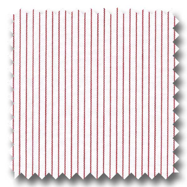 Red Stripe 2Ply Broadcloth - Custom Dress Shirt