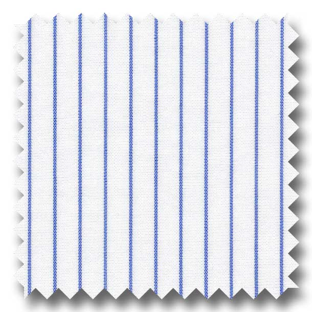 Blue Stripe 2Ply Broadcloth - Custom Dress Shirt – The Custom Shop ...