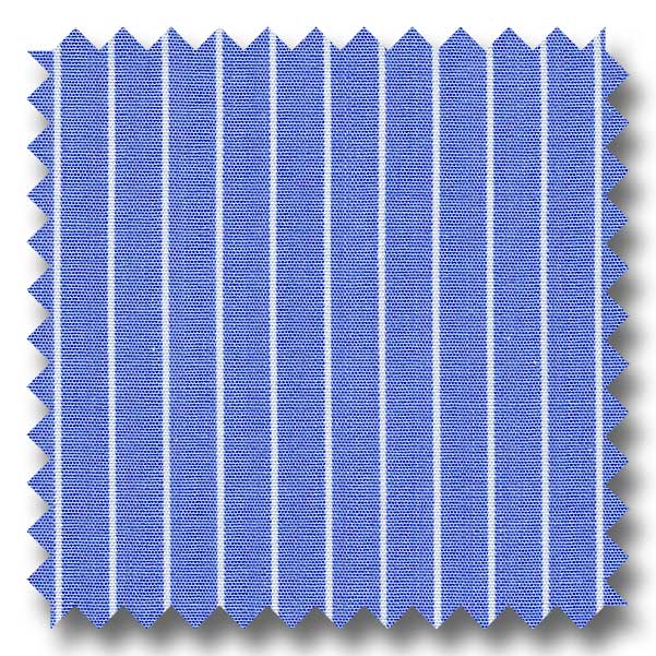 Blue Stripe 2Ply Broadcloth - Custom Dress Shirt