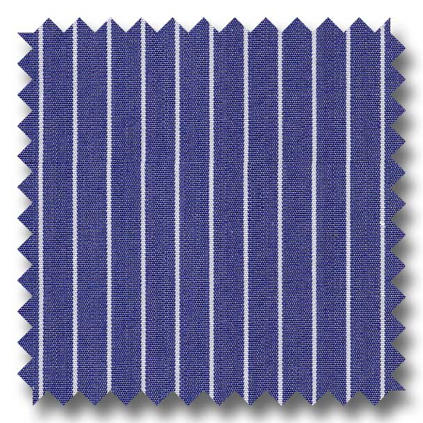 Navy Blue Stripe 2Ply Broadcloth - Custom Dress Shirt