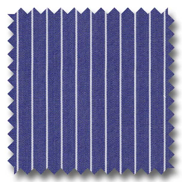 Navy Blue Stripe 2Ply Broadcloth - Custom Dress Shirt