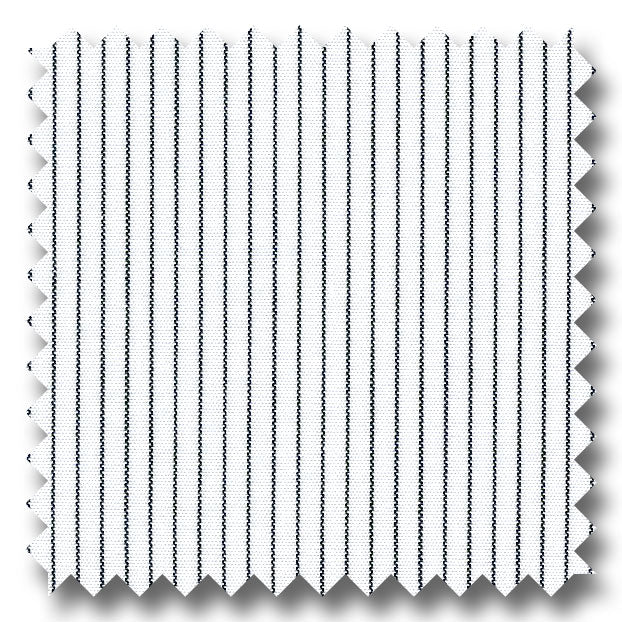 Black Stripe 2Ply Broadcloth - Custom Dress Shirt