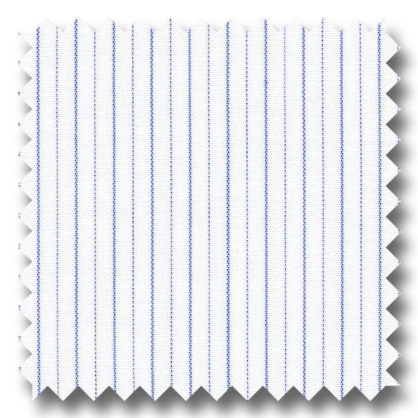 Blue Stripe 2Ply Broadcloth - Custom Dress Shirt