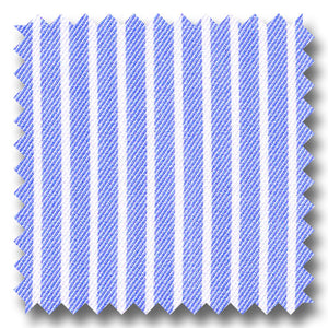 Light Blue Stripe 2Ply Twill - Custom Dress Shirt