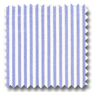 Light Blue Stripe 2Ply Twill - Custom Dress Shirt