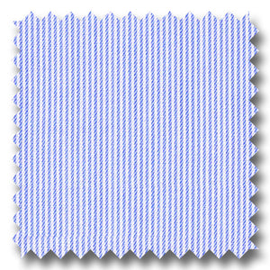 Blue Stripe 2Ply Mini Twill - Custom Dress Shirt