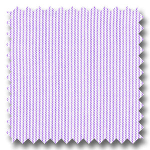 Lavender Stripe 2Ply Mini Twill - Custom Dress Shirt