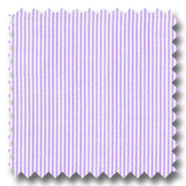 Lavender Stripe 2Ply Mini Twill - Custom Dress Shirt