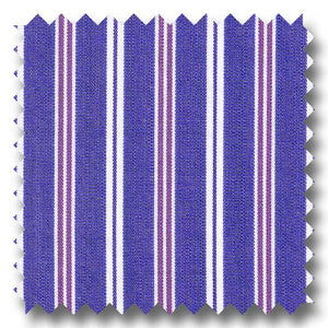 Navy and Plum Stripe 2Ply Broadcloth - Custom Dress Shirt