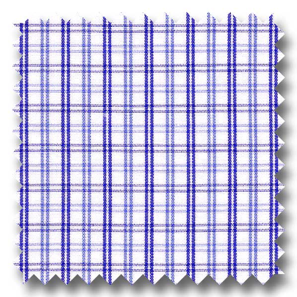 Blue and Navy Check 2Ply Broadcloth - Custom Dress Shirt