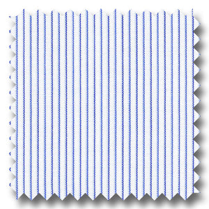 Light Blue and Dark Blue Stripe 2Ply Broadcloth - Custom Dress Shirt