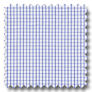 Blue and Black Check 2Ply Broadcloth - Custom Dress Shirt