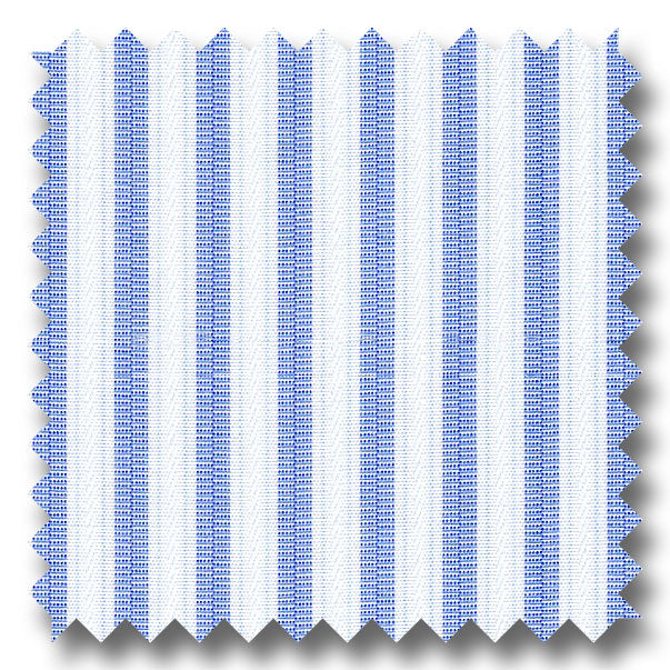 Blue and Black Stripe 2Ply Broadcloth - Custom Dress Shirt
