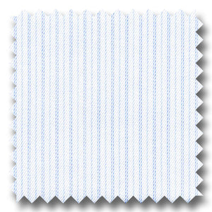Light Blue Stripe 140 2Ply Twill - Custom Dress Shirt