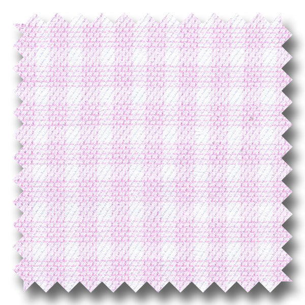 Pink Check 140 2Ply Twill - Custom Dress Shirt