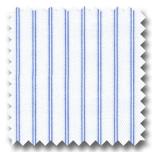 Blue Stripe 140 2Ply Twill - Custom Dress Shirt