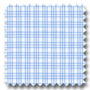 Blue Check 140 2Ply Twill - Custom Dress Shirt