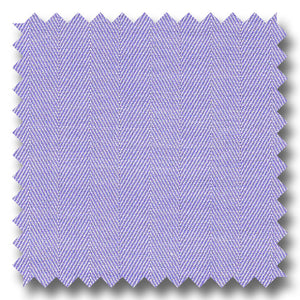 Blue Solid 2Ply Mini Herringbone - Custom Dress Shirt