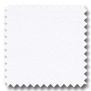 White Solid 2Ply Twill - Custom Dress Shirt