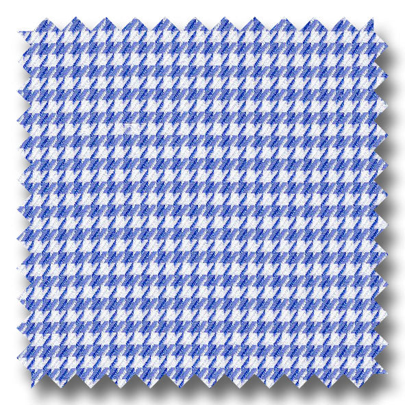 Medium Blue Check 2Ply Twill - Custom Dress Shirt