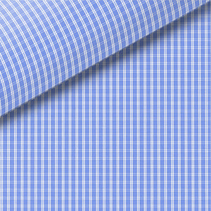 Blue Check Broadcloth Dress Shirt