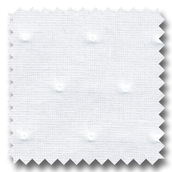 Dotted Swiss White - Custom Dress Shirt