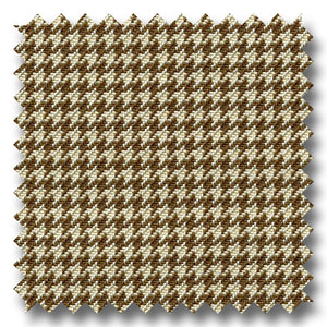 Tan and Taupe Houndstooth Check Super 120s Wool & Cashmere Custom Sport Coat