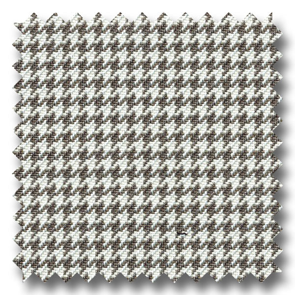Gray and White Houndstooth Check Super 120s Wool & Cashmere Custom Sport Coat