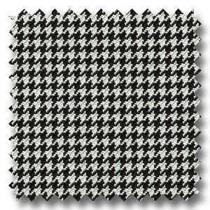 Black and White Houndstooth Check Super 120s Wool & Cashmere Custom Sport Coat