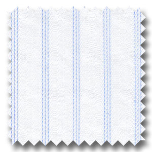 Tone and Tone Stripe Light Blue, White and  Multiple - Custom Dress Shirt