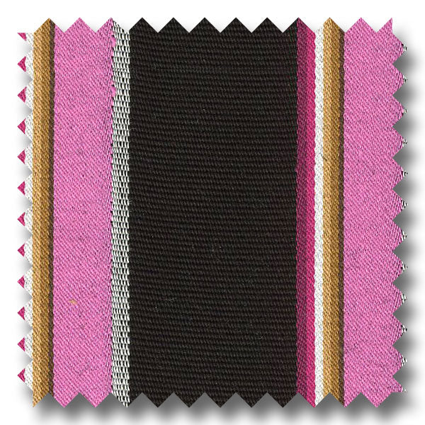 Tone and Tone Stripe Bright Pink, Black and Multiple - Custom Dress Shirt